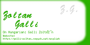 zoltan galli business card